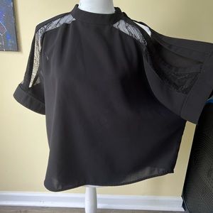 Olivia Grey Black blouses